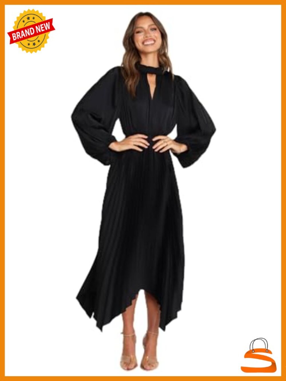 Petal & Pup Eloise Maxi Dress High Neck Cutout Handkerchief Hem